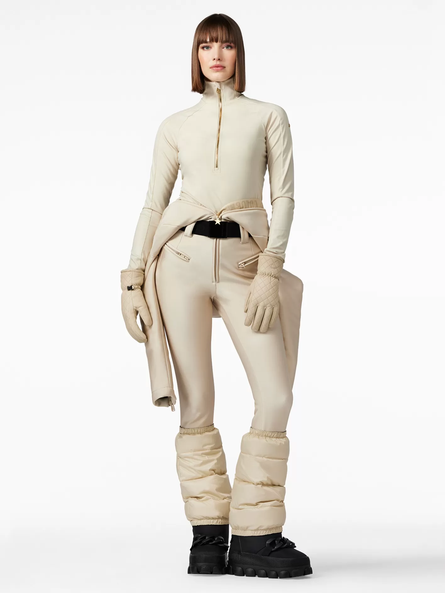 Goldbergh GLISSER FAUX BORDER Ski Suit champagne Best Sale