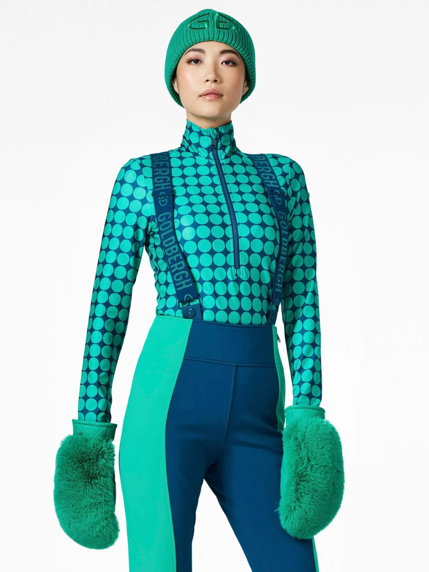 Goldbergh IMPRESS Ski Pully ice green retro dot Online