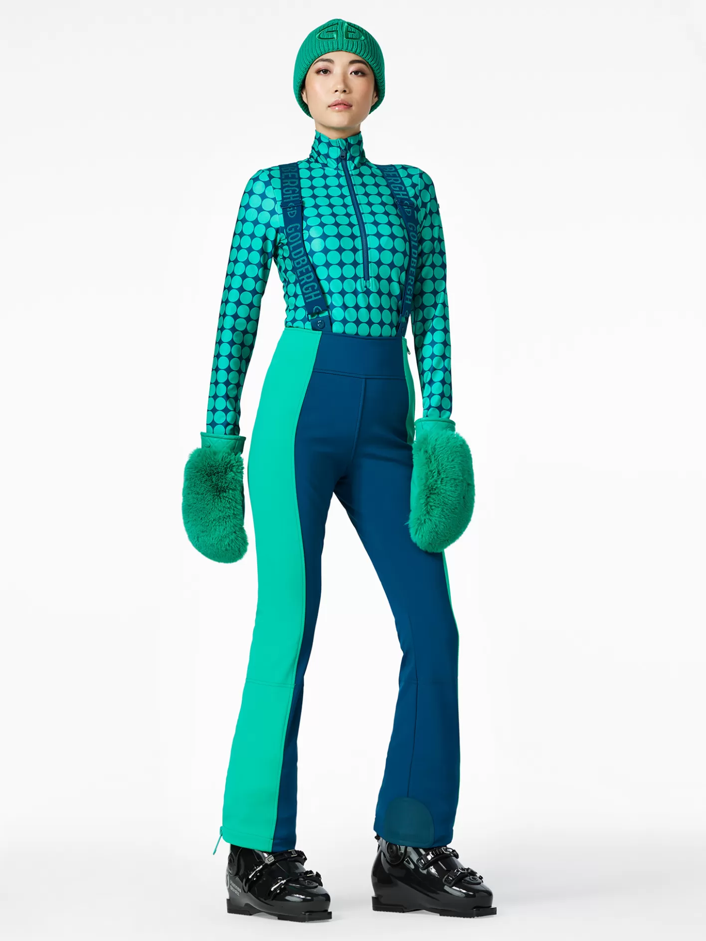 Goldbergh IMPRESS Ski Pully ice green retro dot Online